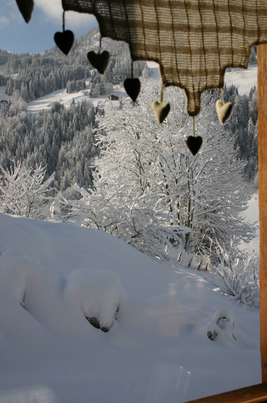 Vue hiver de la cuisine