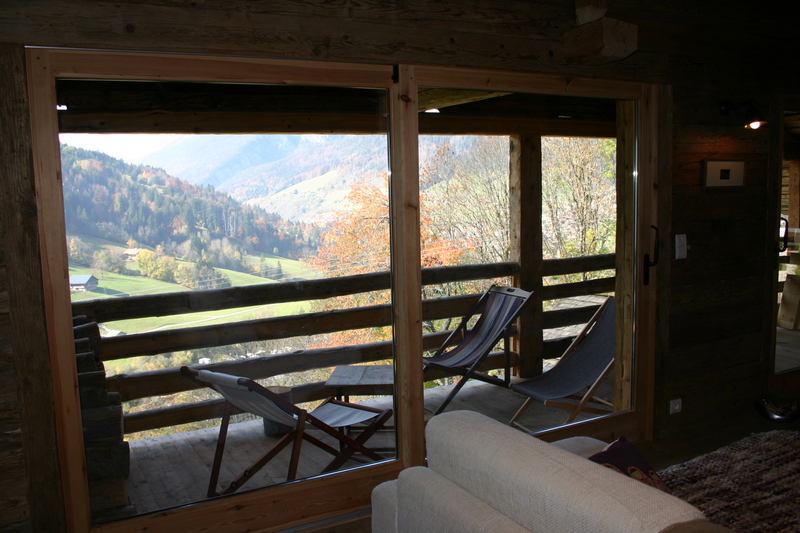 vue balcon grange Automne